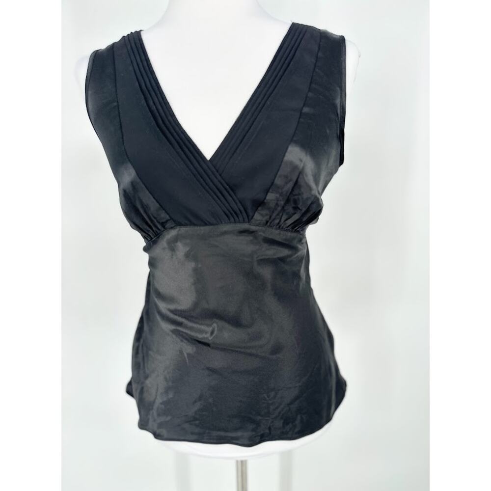 Vintage Y2K Babydoll Tie Back Top Size Small Black Fairy Grunge Whimsygoth Emo